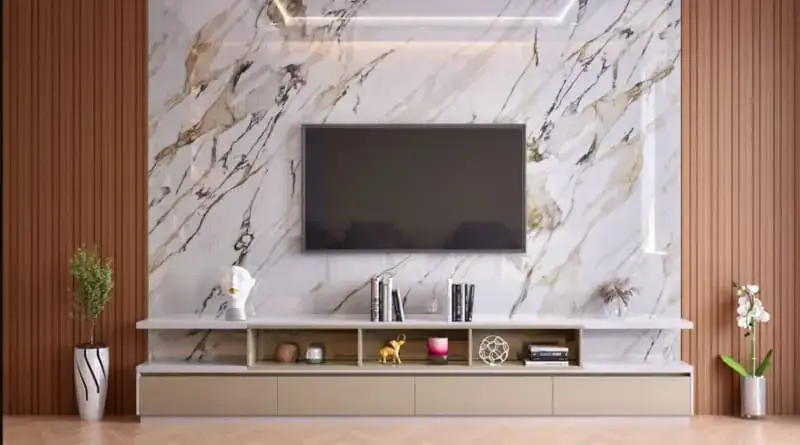 Solusi Backdrop TV Multifungsi untuk Menyembunyikan Kabel Ruang Keluarga Perumahan